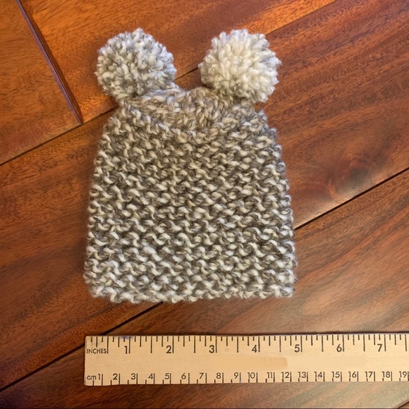 Loom Knit Bear Ear Baby Hat - Picture 3 of 4
